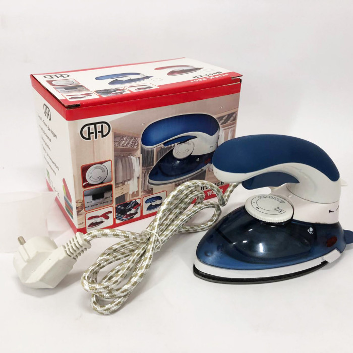 Відпарювач Mini Steam Iron HT-558B, Праска електрична парова, Парова праска для одягу. Колір: синій