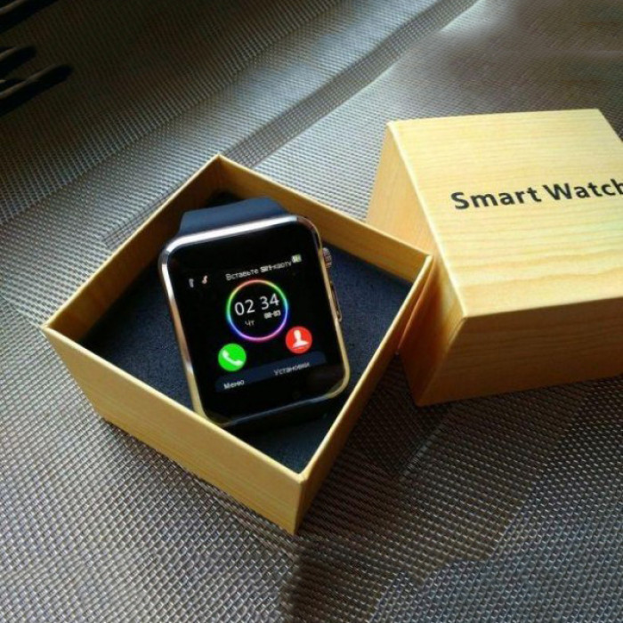 Смарт-годинник Smart Watch A1 розумний електронний зі слотом під sim-карту + карту пам'яті micro-sd. Колір: чорний