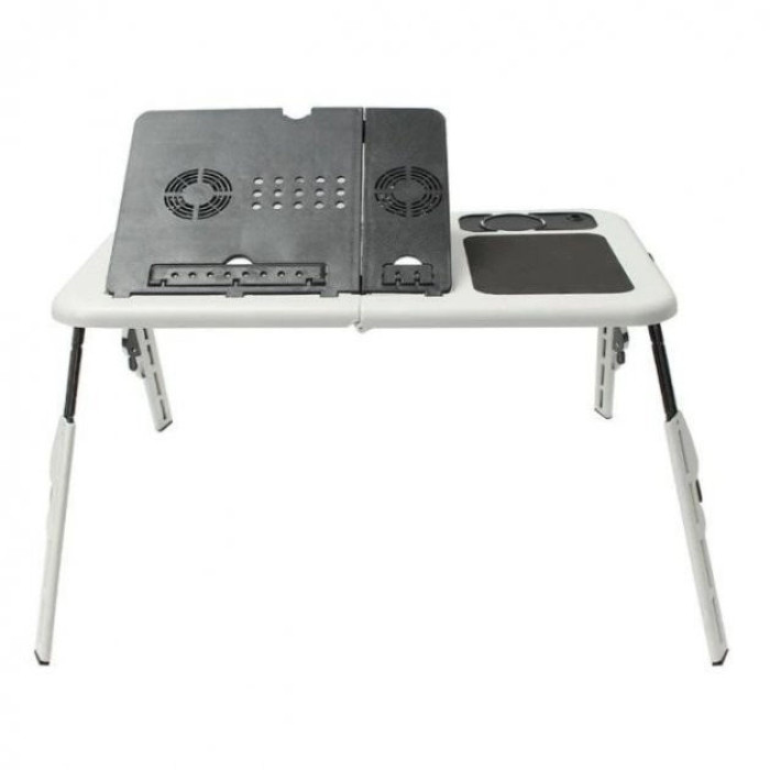 Складаний столик для ноутбука LD-09 E-Table, столик з охолодженням 2 USB кулера, Стіл підставка з вентиляцією