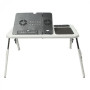 Складаний столик для ноутбука LD-09 E-Table, столик з охолодженням 2 USB кулера, Стіл підставка з вентиляцією