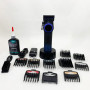 Професійна машинка для стрижки волосся VGR V-001 BLUE з дисплеєм 9000 об/хв та 10 насадками 1,5-24 мм