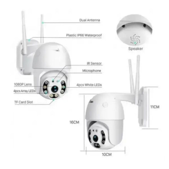 Вулична IP камера відеоспостереження 3.0 mp YH-8 Камера WiFi з віддаленим доступом