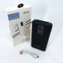 Power Bank зарядний пристрій на сонячній батареї 10000mAh з індикатором заряду. Колір: чорний