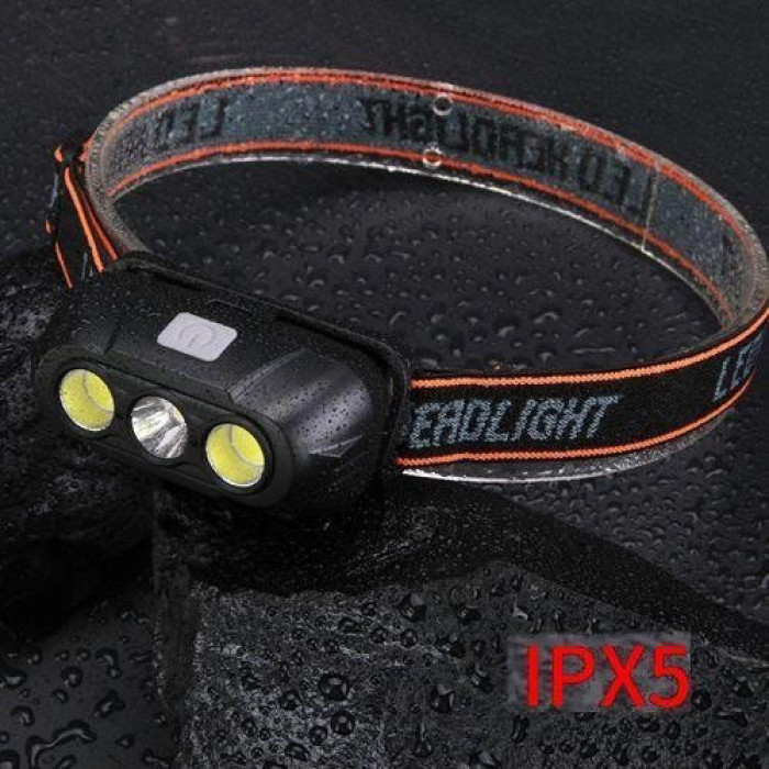 Ліхтар налобний акумуляторний KX-215-LED-2COB, світлодіодний налобний ліхтар для нічних прогулянок