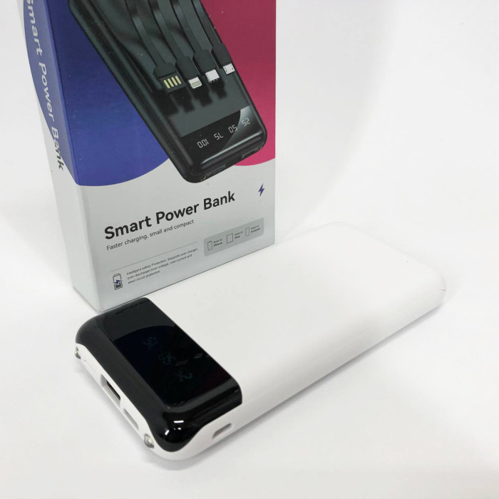 Павербанк Power Bank UKC 50000mAh Мобільна зарядка зовнішній акумулятор портативний павер. Колір: білий