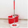 Універсальна швабра з віджимом-центрифугою та відром Easy Mop Кругла Швабра. Колір: червоний