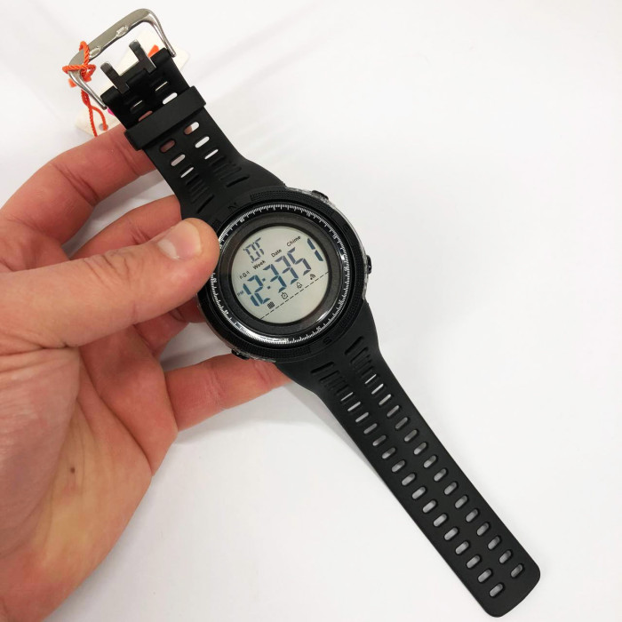 Годинник наручний чоловічий SKMEI 2070BKWT BLACK-WHITE, водостійкий тактичний годинник. Колір: чорний