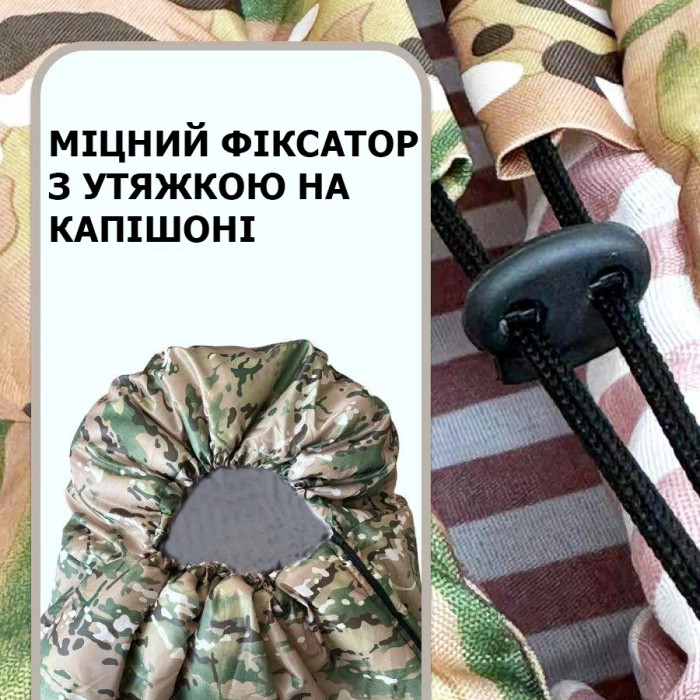 Універсальний спальний мішок Арктика до -25, тактичний зимовий спальник , військовий мультикам