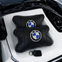 Авто подушки 2шт — набір BMW з натуральної шкіри, на підголівник у машину, Автомобільна подушка БМВ