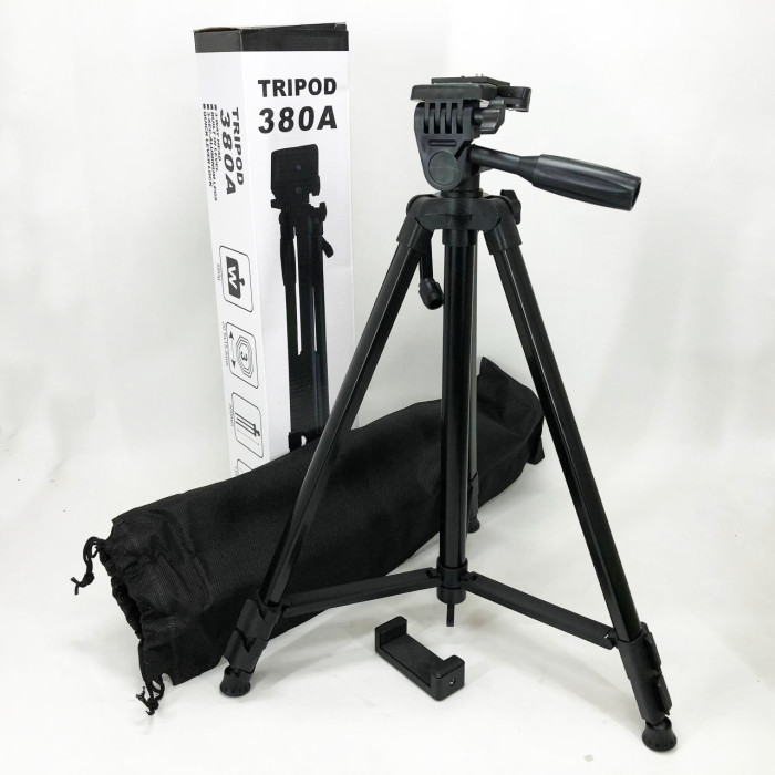 Штатив для камери, телефону, трипод, тринога TriPod 380A 0.50-1.35м, Штатив розкладний для фото