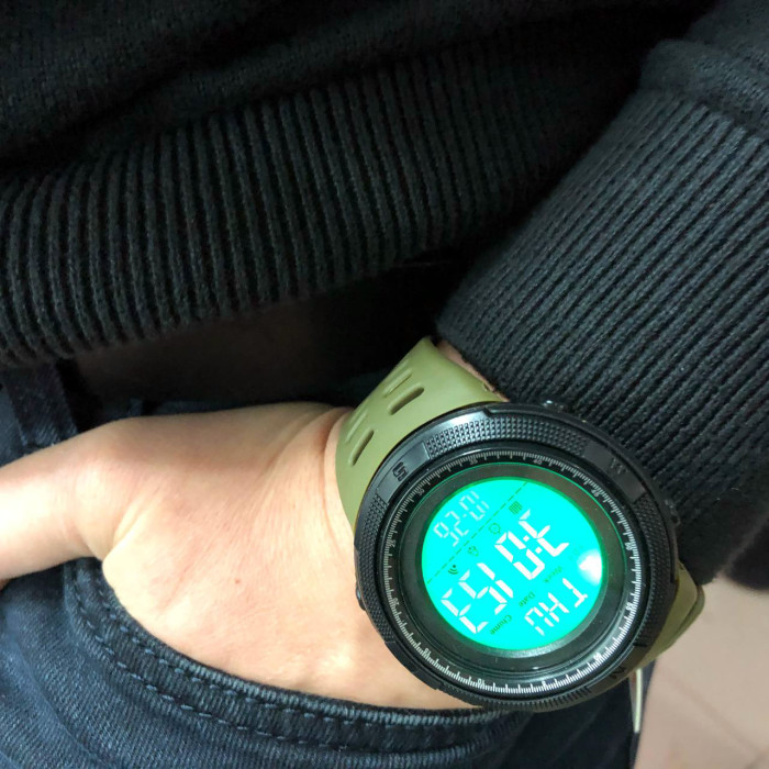 Годинник наручний чоловічий SKMEI 1167AG ARMY GREEN, брендовий чоловічий годинник. Колір: зелений