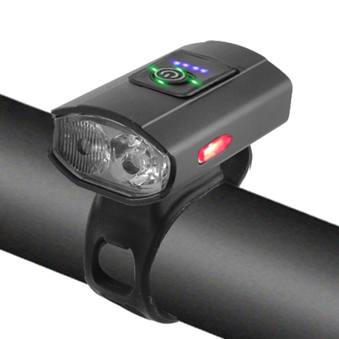 Велоліхтар 2285-2XPE Ultra Light Aluminium вбудований акумулятор, індикація заряду, Waterproof