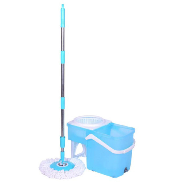 Універсальна швабра з віджимом-центрифугою та відром Easy Mop Кругла Швабра. Колір: синій