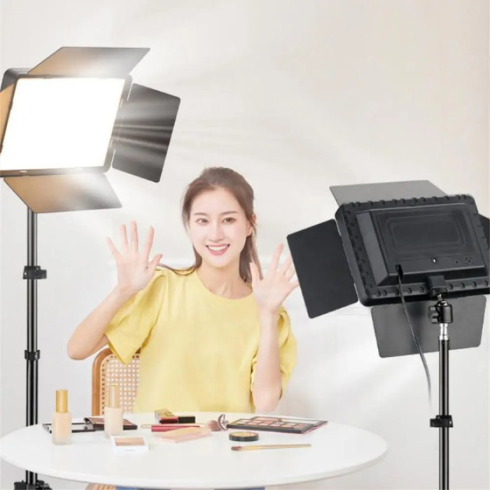 Професійне відеосвітло LED LIGHT RL-900 35W з пультом 3000k-6500k, Прямокутне студійне світло