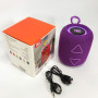 Портативна колонка TG655 5W з RGB підсвічуванням та ремінцем, Акумуляторна для музики. Колір: фіолетовий