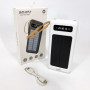 Power Bank Solar Smart 1015 зарядний пристрій на сонячній батареї 20000mAh з індикатором заряду Білий