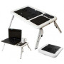 Складаний столик для ноутбука LD-09 E-Table, столик з охолодженням 2 USB кулера, Стіл підставка з вентиляцією