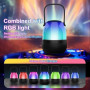 Портативна колонка XM-A68 з RGB підсвічуванням та мікрофоном, Bluetooth мікрофон для караоке