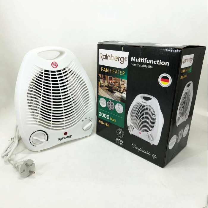 Тепловентилятор Rainberg RB-164 електричний обігрівач 2000 W