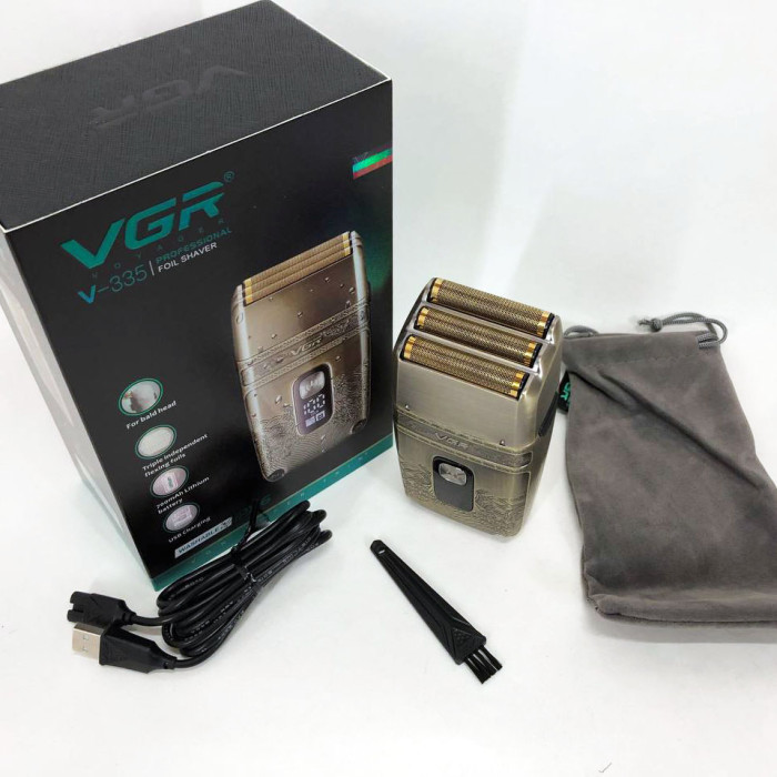 Професійна електробритва Шейвер VGR V-335 Shaver з трьома ножовими блоками, бритва для бороди