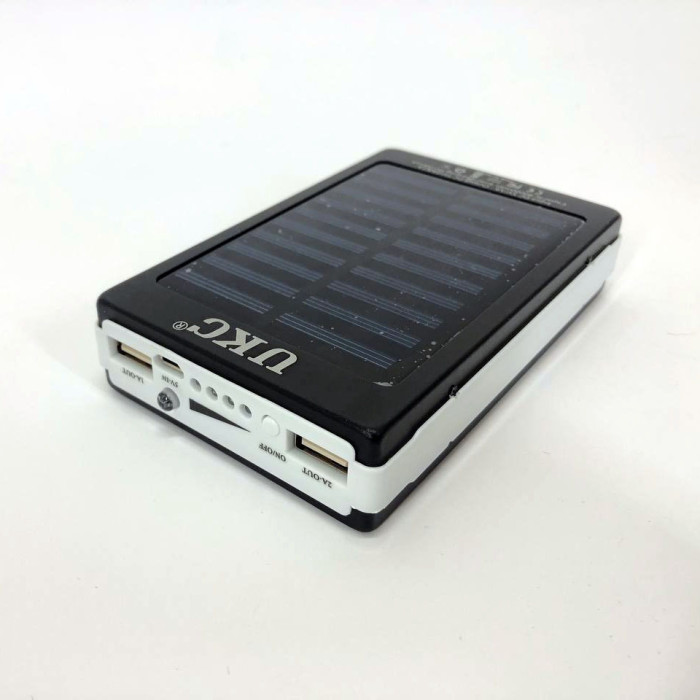 УМБ Power Bank Solar 50000 mAh мобільне зарядне із сонячною панеллю та лампою. Колір білий