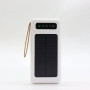 Power Bank Solar Smart 1015 зарядний пристрій на сонячній батареї 20000mAh з індикатором заряду Білий