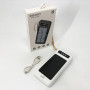 Power Bank Solar Smart 1015 зарядний пристрій на сонячній батареї 20000mAh з індикатором заряду Білий
