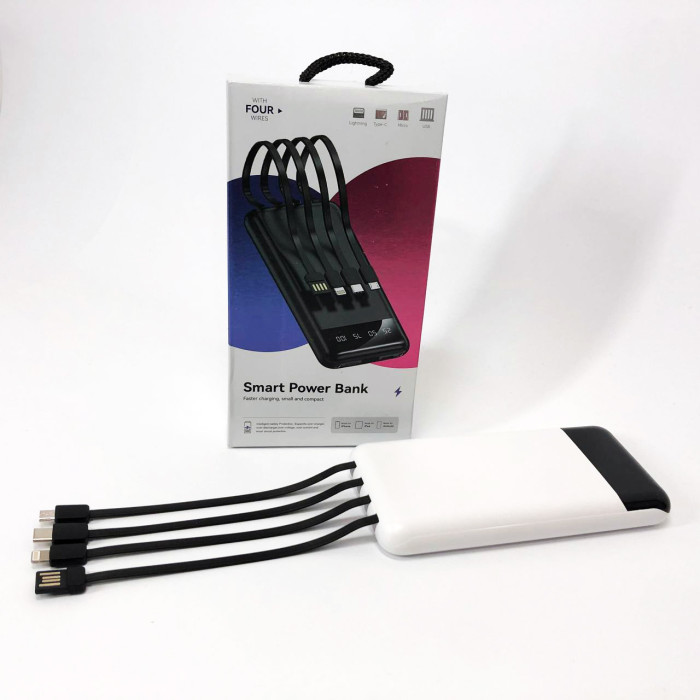 Павербанк Power Bank UKC 50000mAh Мобільна зарядка зовнішній акумулятор портативний павер. Колір: білий