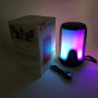 Портативна колонка TG652 5W з RGB підсвічуванням та ремінцем, акумуляторна колонка для музики. Колір: чорний