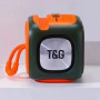 Портативна Bluetooth колонка TG359 7W з підсвічуванням RGB, акумуляторна колонка для музики. Колір: зелений