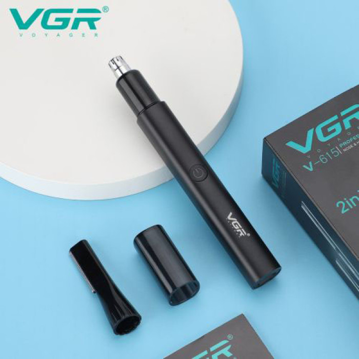 Тример для носа та вух VGR V-615, Тример для вусів, Електробритва з насадками для бороди
