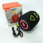 Портативна колонка TG655 5W з RGB підсвічуванням та ремінцем, Bluetooth колонка для вулиці. Колір: чорний