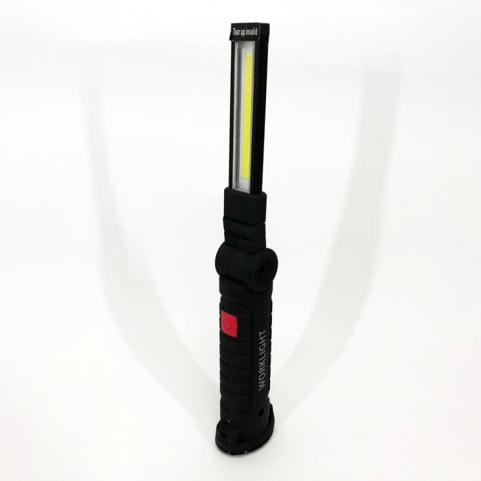 Світлодіодний ліхтар кемпінг W52 SMD + COB, червоний + білий, магніт, гачок, кемпінговий складний ліхтар