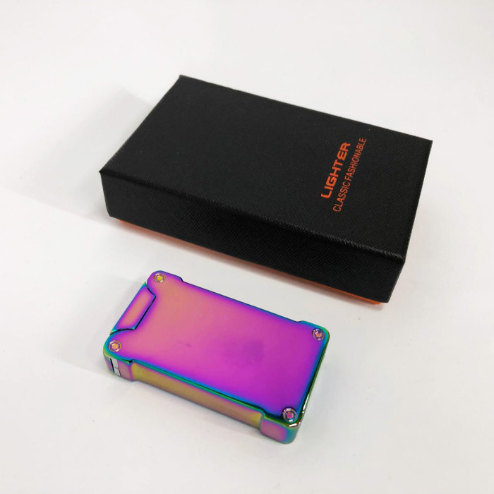 Дугова електроімпульсна запальничка із USB-зарядкою ліхтариком LIGHTER HL-437. Колір: хамелеон