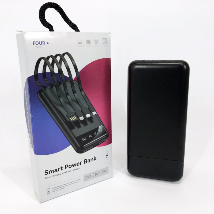 Павербанк Power Bank UKC 50000mAh Мобільна зарядка зовнішній акумулятор портативний павер. Колір: чорний