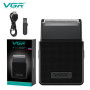 Електробритва VGR V-376 BLACK шейвер, Бюджетна машинка для стрижки бороди, Бездротова електробритва