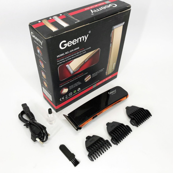 Машинка для стрижки GEMEI GM-6048, Машинка для стрижки домашня, електробритва для голови. Колір: чорний