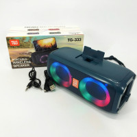 Портативна колонка TG333 2x5W з RGB підсвічуванням, гучна блютуз колонка. Колір: синій