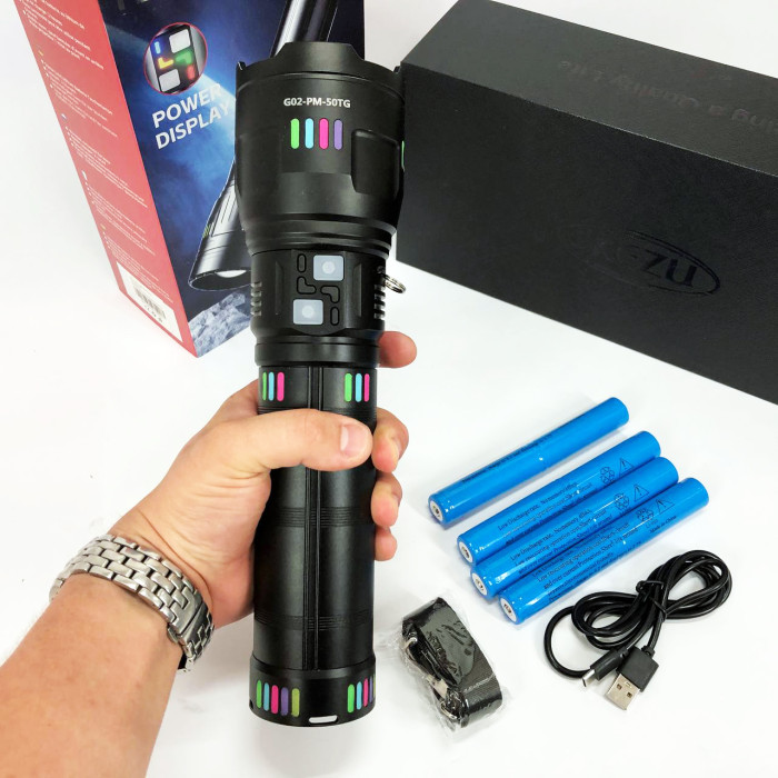 Ліхтар NIGHT VISION FLUORESCENCE G02-PM50-TG, Потужний кишеньковий ліхтарик, Сильний ліхтарик