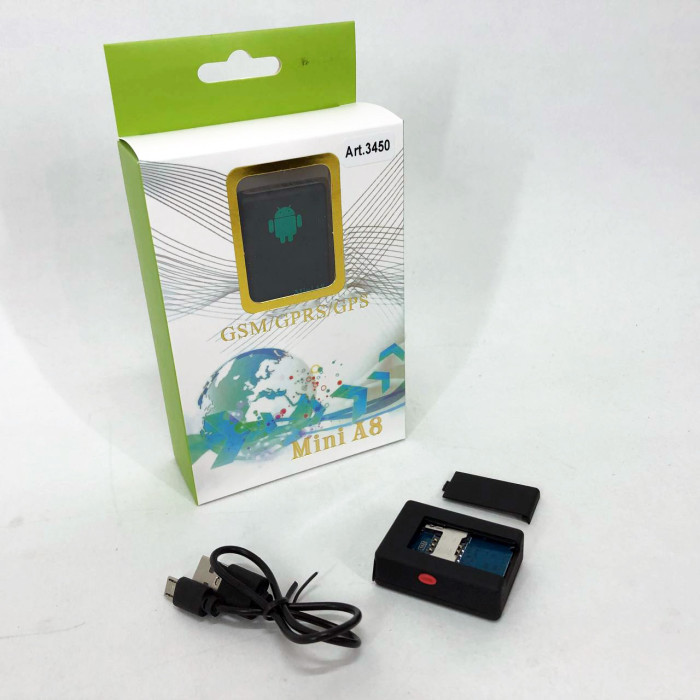 Міні GPS трекер через SIM карту А8 з вбудованим мікрофоном, GPS GSM трекер для авто, Маячок