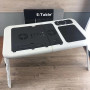 Складаний столик для ноутбука LD-09 E-Table, столик з охолодженням 2 USB кулера, Стіл підставка з вентиляцією