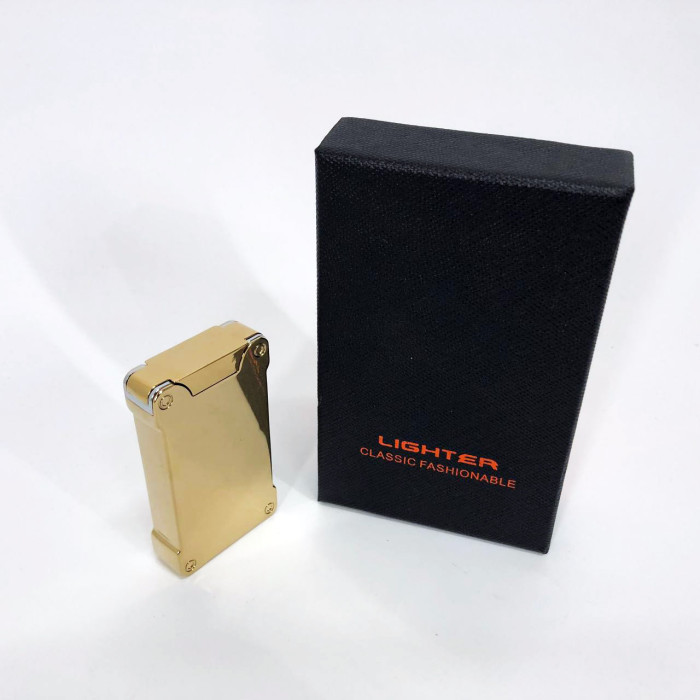 Дугова електроімпульсна запальничка із USB-зарядкою ліхтариком LIGHTER HL-437, Юсб запальничка. Колір: золотий