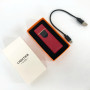 Електрозапальничка USB ZGP ABS, сенсорна електрична запальничка спіральна. Колір: червоний
