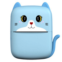 Портативний дитячий термопринтер із Bluetooth A8 Cat міні принтер для телефону Blue