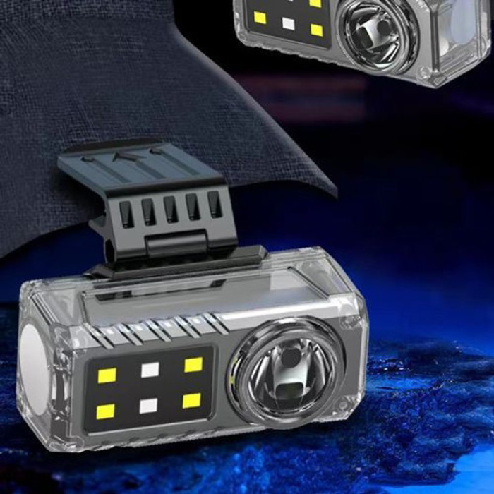 Ліхтар налобний YJ-A06-LED+6SMD, Тактичний ліхтар з червоним світлом на каску, Головний ліхтарик