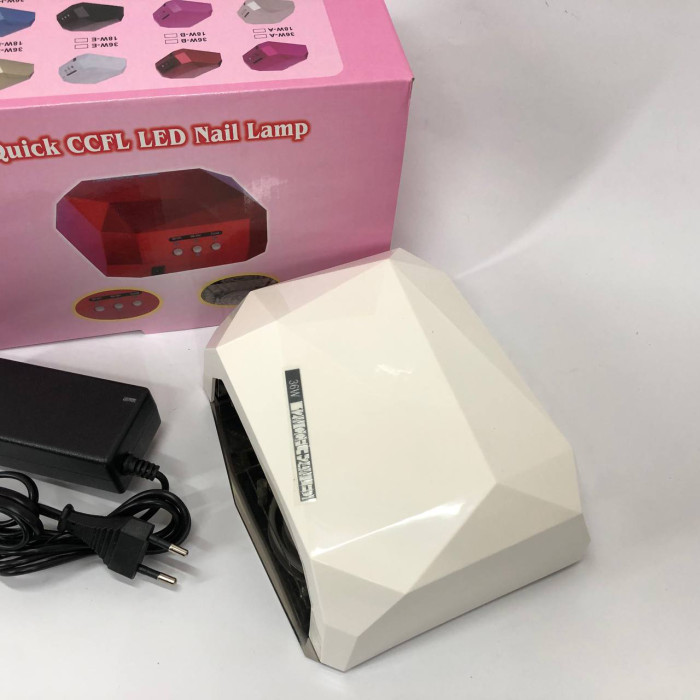 Сушарка для нігтів UV LAMP CCF+LED, Сушарка для нігтів, Портативна сушарка для нігтів. Колір: білий