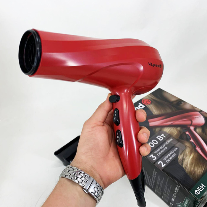 Фен Vilgrand VHD-2430 Колір: червоний