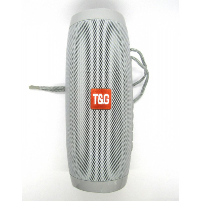 Портативна bluetooth колонка вологостійка TG-157 Pulse з різнокольоровою підсвіткою. Сірий колір