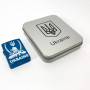 Дугова електроімпульсна запальничка USB Україна (металева коробка) HL-449. Колір: синій