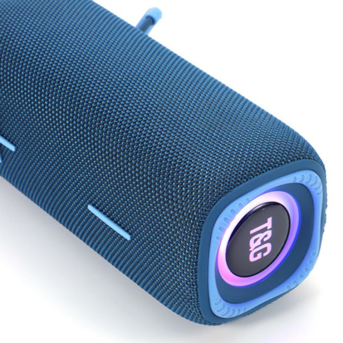 Портативна колонка Bluetooth TG654 8W з підсвічуванням, Акумуляторна колонка для музики. Колір: синій